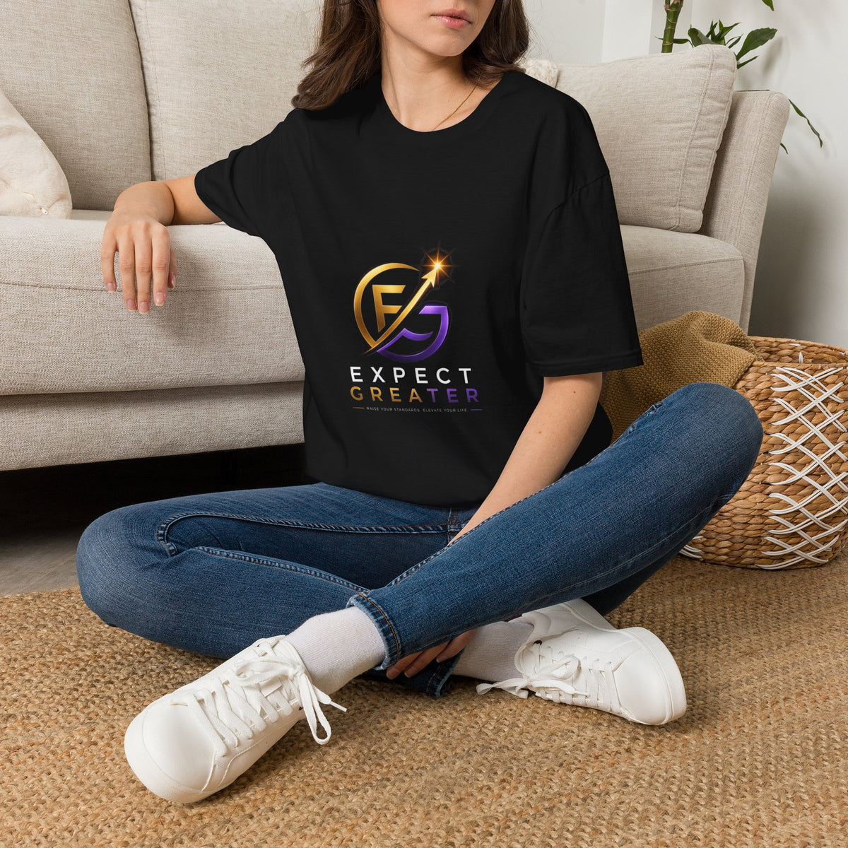 Expect Greater Logo T-Shirt — Motivational Graphic Tee